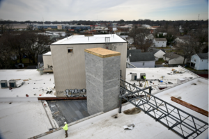 caritas building under revamp construction