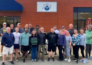 The Healing Place 10k race team. (Photo taken at CARITAS Center Healing Place for Men at Dinwiddie Campus)